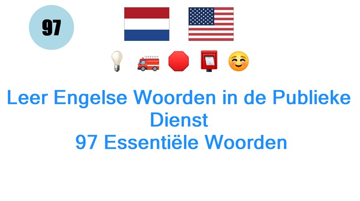 Leer Engelse Woorden in de Publieke Dienst: 97 Essentiële Woorden